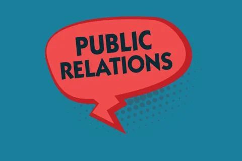Writing note showing Public Relations. Business photo showcasing practice Illustrazione stock