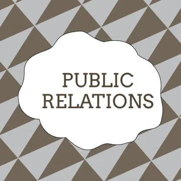 Writing note showing Public Relations. Business photo showcasing practice 스톡 일러스트