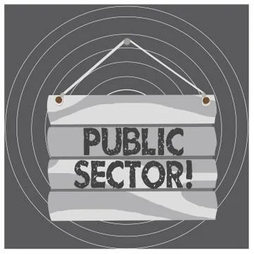 Writing note showing Public Sector. Business photo showcasing the part of an Stockillustratie