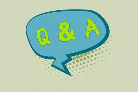 Writing note showing Q And A. Business photo showcasing a period of time or an Stock Illustration