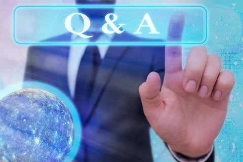 Writing note showing Q And A. Business photo showcasing a period of time or an Stock Photos