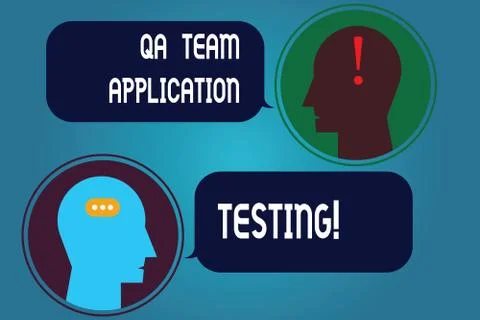 Writing note showing Qa Team Application Testing. Business photo showcasing Stock Illustration