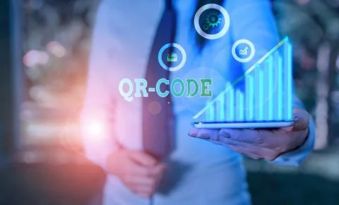 Writing note showing Qr Code. Business photo showcasing the trademark for a type Foto stock