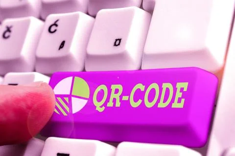 Writing note showing Qr Code. Business photo showcasing the trademark for a type Foto stock