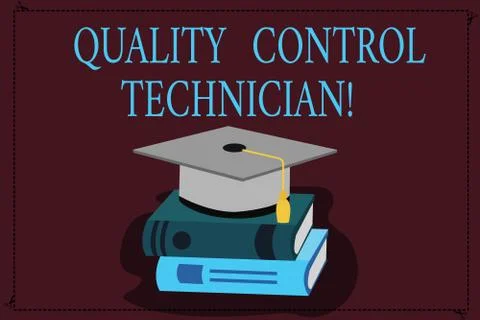 Writing note showing Quality Control Technician. Business photo showcasing Ilustración de archivo