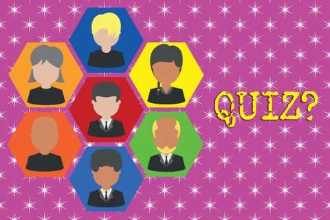 Writing note showing Quiz Question. Business photo showcasing test of knowledge Illustrazione stock