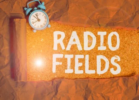 Writing note showing Radio Fields. Business photo showcasing electromagnetic Stock Photos
