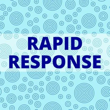 Writing note showing Rapid Response. Business photo showcasing Medical emergency Stockillustratie