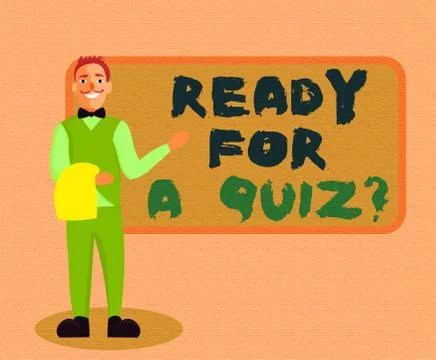 Writing note showing Ready For A Quiz Question. Business photo showcasing Taking Stock Illustration