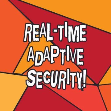Writing note showing Real Time Adaptive Security. Business photo showcasing Stock Illustration