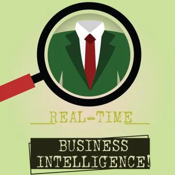 Writing note showing Real Time Business Intelligence. Business photo showcasing Illustrazione stock