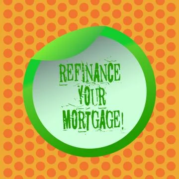 Writing note showing Refinance Your Mortgage. Business photo showcasing Ilustración de archivo