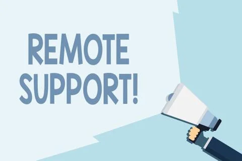Writing note showing Remote Support. Business photo showcasing help endusers to Stockillustratie