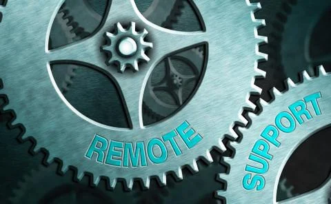 Writing note showing Remote Support. Business photo showcasing type of secure Stock Illustration