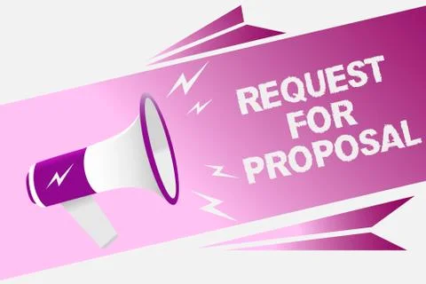 Writing note showing Request For Proposal. Business photo showcasing document Stock Illustration
