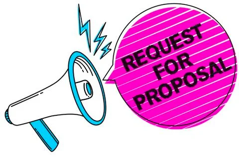 Writing note showing Request For Proposal. Business photo showcasing document Stock Illustration