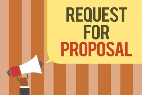 Writing note showing Request For Proposal. Business photo showcasing document Stock Illustration