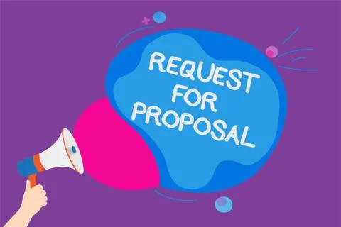 Writing note showing Request For Proposal. Business photo showcasing document Stock Illustration