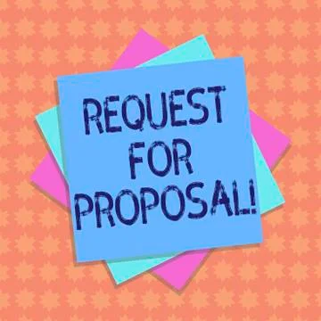 Writing note showing Request For Proposal. Business photo showcasing document Illustrazione stock
