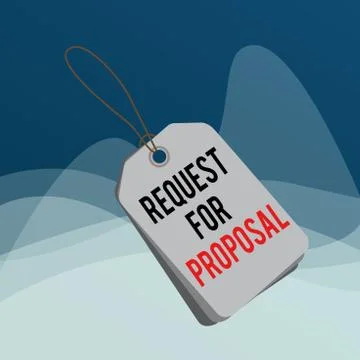 Writing note showing Request For Proposal. Business photo showcasing document Stock Illustration