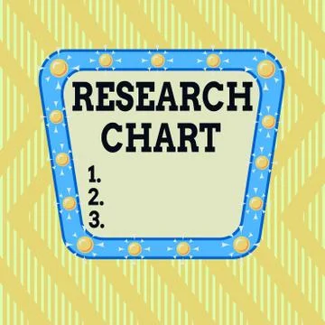 Writing note showing Research Chart. Business photo showcasing it represents a Stock Illustration