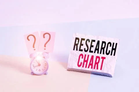 Writing note showing Research Chart. Business photo showcasing it represents a Stock Photos
