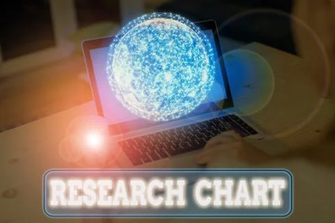 Writing note showing Research Chart. Business photo showcasing it represents a Stock Photos