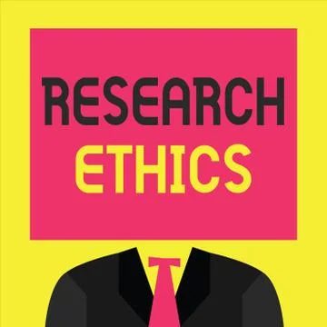 Writing note showing  Research Ethics. Business photo showcasing interested i Ilustração Stock