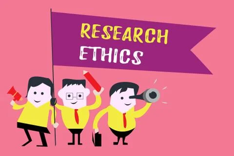 Writing note showing  Research Ethics. Business photo showcasing interested i Ilustração Stock