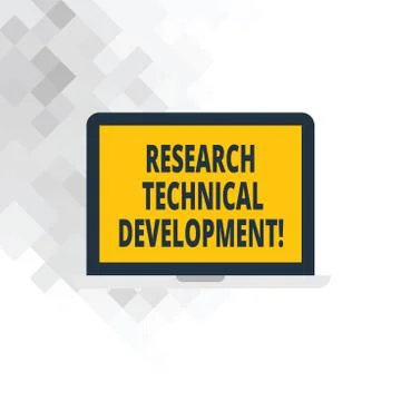 Writing note showing Research Technical Development. Business photo showcasing 库存插图
