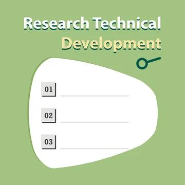 Writing note showing Research Technical Development Illustrazione stock
