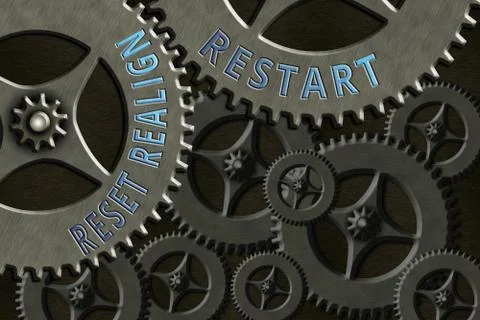 Writing note showing Reset Realign Restart. Business photo showcasing Life audit イラスト素材
