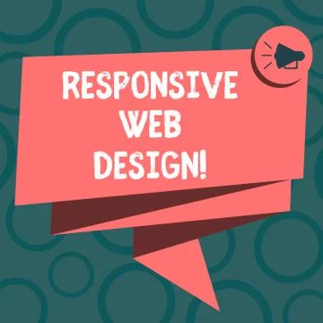 Writing note showing Responsive Web Design. Business photo showcasing web page 스톡 일러스트
