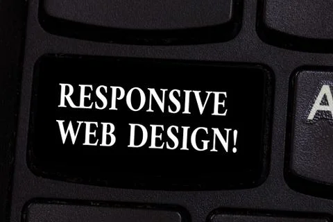 Writing note showing Responsive Web Design. Business photo showcasing web page Stock-Fotos