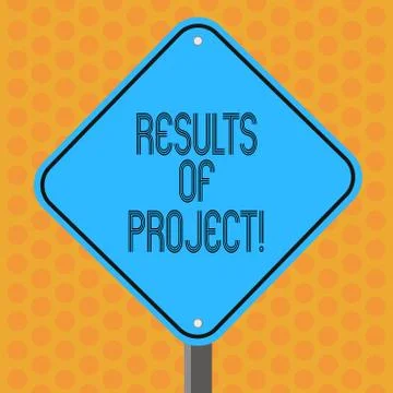 Writing note showing Results Of Projects. Business photo showcasing consequence Stock Illustration
