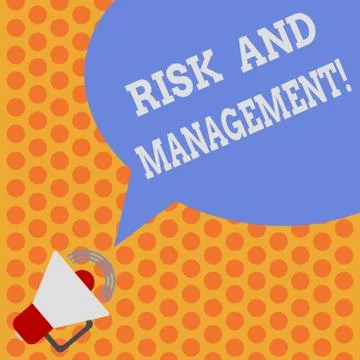Writing note showing Risk And Management. Business photo showcasing forecasting イラスト素材