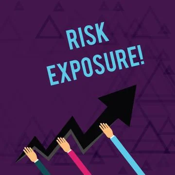 Writing note showing Risk Exposure. Business photo showcasing the quantified Illustrazione stock