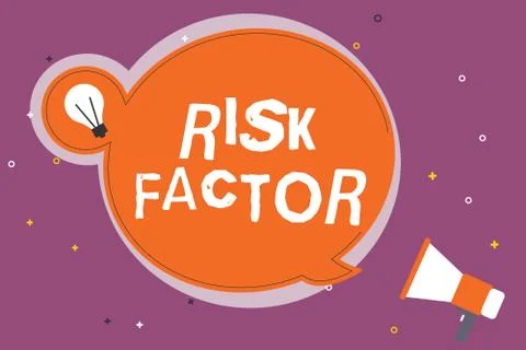 Writing note showing Risk Factor. Business photo showcasing Something that rises Stock Illustration