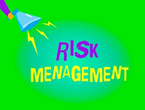 Writing note showing  Risk Management. Business photo showcasing evaluation o Stockillustratie