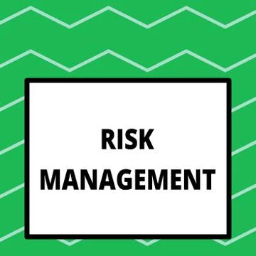 Writing note showing Risk Management. Business photo showcasing evaluation of Stock Illustration