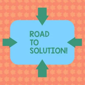 Writing note showing Road To Solution. Business photo showcasing path you go to Illustrazione stock