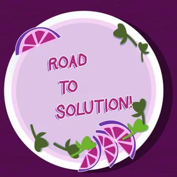 Writing note showing Road To Solution. Business photo showcasing path you go to 스톡 일러스트