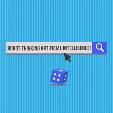 Writing note showing Robot Thinking Artificial Intelligence. Business photo Stock Illustration