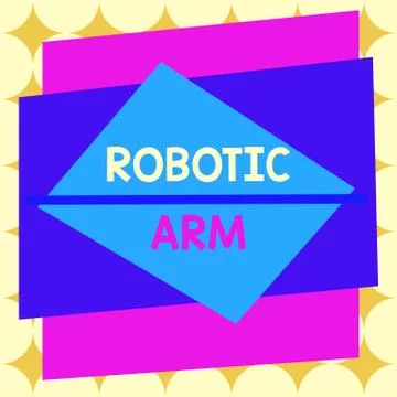Writing note showing Robotic Arm. Business photo showcasing programmable Stockillustratie