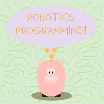 Writing note showing Robotics Programming. Business photo showcasing software Stock Illustration