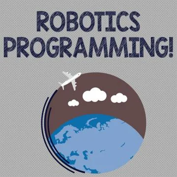 Writing note showing Robotics Programming. Business photo showcasing software Stock Illustration