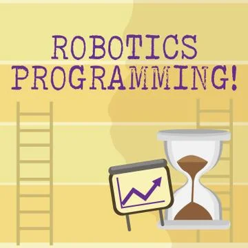 Writing note showing Robotics Programming. Business photo showcasing software Stock Illustration