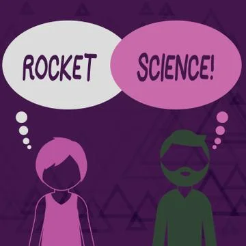 Writing note showing Rocket Science. Business photo showcasing difficult Stock Illustration