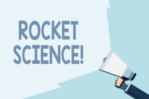 Writing note showing Rocket Science. Business photo showcasing difficult Stock Illustration