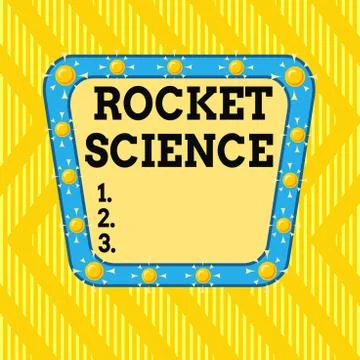 Writing note showing Rocket Science. Business photo showcasing difficult Stock Illustration